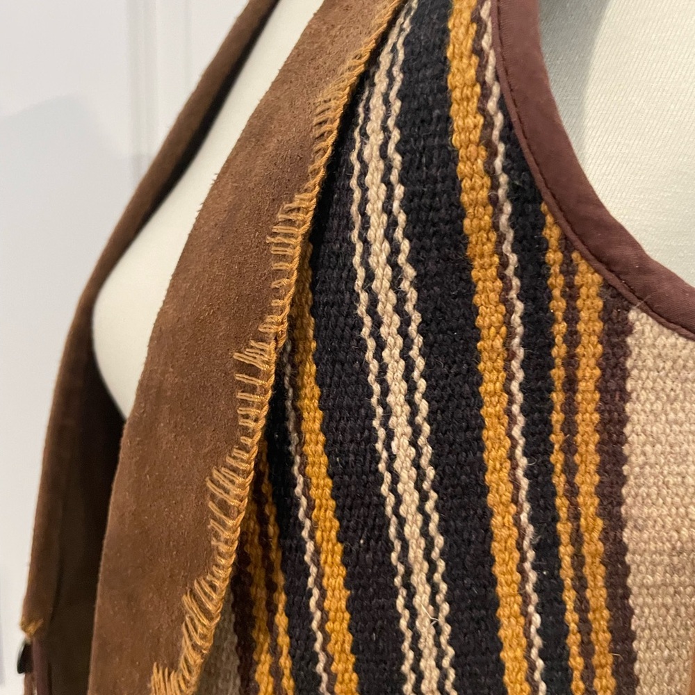 RRL Ralph Lauren Woven Vest with Bird Design - Picture 12 of 13